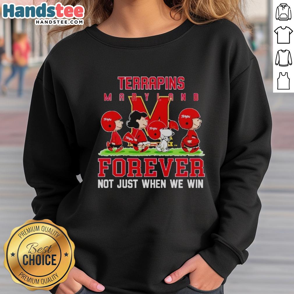 Cute Peanuts Maryland Terrapins Forever sweatshirt, perfect for fans celebrating team spirit any time, not just when we win.