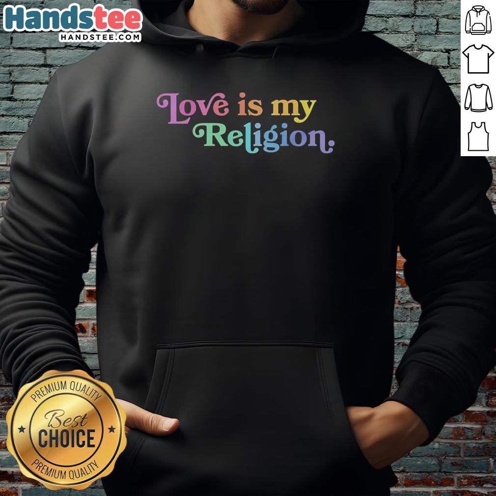 Funny John Pavlovitz wearing 'Patriot Love Is My Religion' hoodie, showcasing a blend of humor and patriotism.