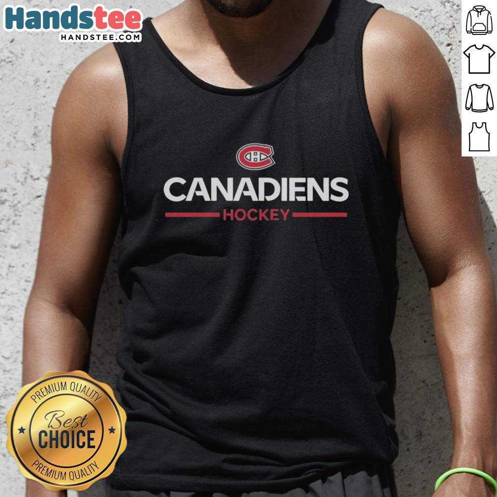 Good Alexandre Carrier wearing a Montreal Canadiens hockey tank top, showcasing team spirit and athletic style.