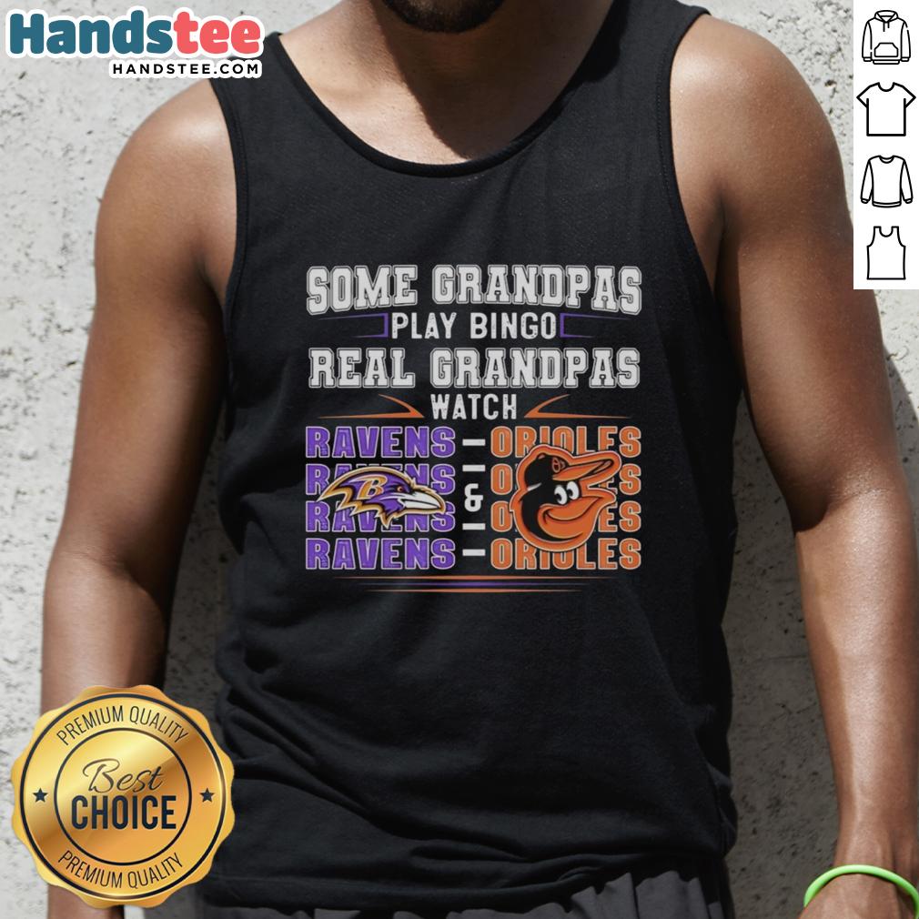 Grandmas in tank tops cheer for Baltimore Ravens and Orioles, showing true fandom while playing bingo.