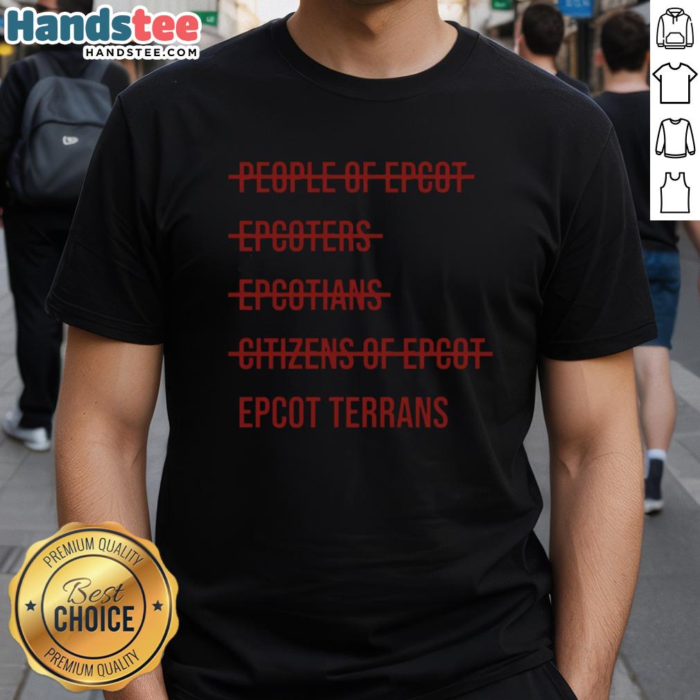 Good Epcot Terrans T-Shirt featuring vibrant graphics and a comfortable fit, perfect for Disney fans and Epcot lovers.