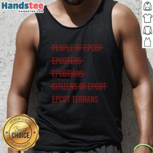 Good Epcot Terrans tank top featuring vibrant graphics inspired by the Epcot theme park.