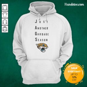 Alt Text: Good Jacksonville Jaguars Just Another Garbage Season hoodie featuring team colors and logo, perfect for fans.