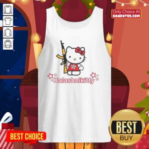 Good Kalashnikitty Kalashnikov X Hello Kitty Tank Top featuring a playful design with Hello Kitty and military elements.