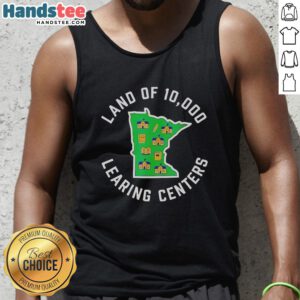 Good Land of 10,000 Learning Centers tank top featuring vibrant educational graphics and a comfortable design.