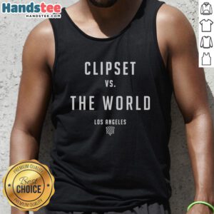 Good Los Angeles Clippers Vs The World tank top featuring vibrant team colors and logo, perfect for basketball fans.