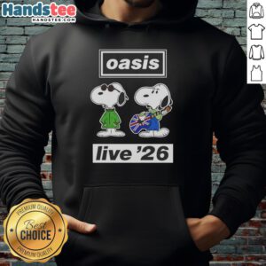 Alt Text: Good Oasis Live 26 Snoopy Hoodie featuring a colorful design and cozy fit, perfect for fans of Snoopy and casual style.