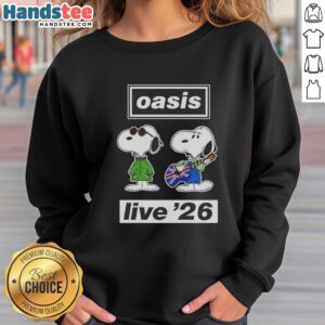 Alt Text: Good Oasis Live 26 Snoopy Sweatshirt featuring a vibrant Snoopy graphic on a cozy, stylish design.