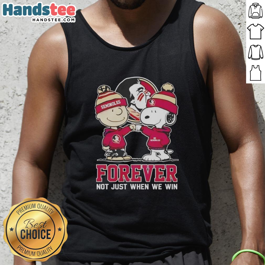 Good Peanut Snoopy and Charlie Brown Florida State Seminoles Forever tank top, perfect for fans celebrating every game.