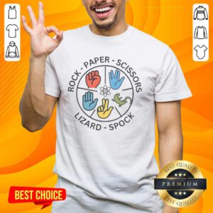 Good Rock Paper Scissors T-Shirt featuring a fun graphic design and vibrant colors, perfect for game lovers.