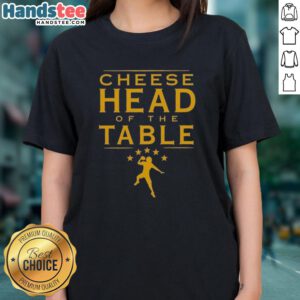 Good Roman Reigns Cheese Head of the Table Green Bay Packers ladies tee featuring vibrant colors and stylish design.