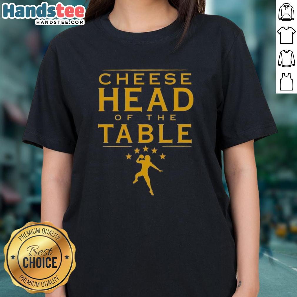 Good Roman Reigns Cheese Head of the Table Green Bay Packers ladies tee featuring vibrant colors and stylish design.