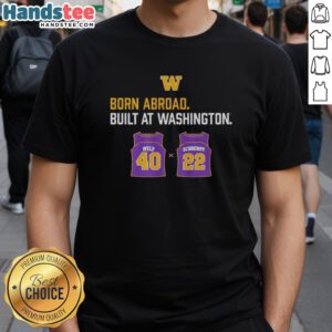 Good Washington Huskies jersey t-shirt featuring the Schrempf-Welp duo, perfect for fans born abroad.