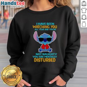 Hot Stitch sweatshirt with 'I Have Been Watching You All Year' slogan, perfect for quirky fashion lovers.