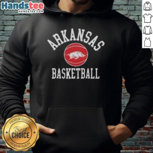 Nice Arkansas Razorbacks basketball hoodie in red, showcasing team logo and stylish design for fans and athletes.