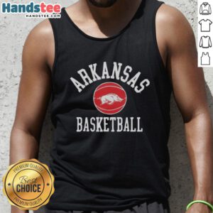 Stylish Nice Arkansas Razorbacks basketball tank top featuring team colors and logo, perfect for game day or workouts.