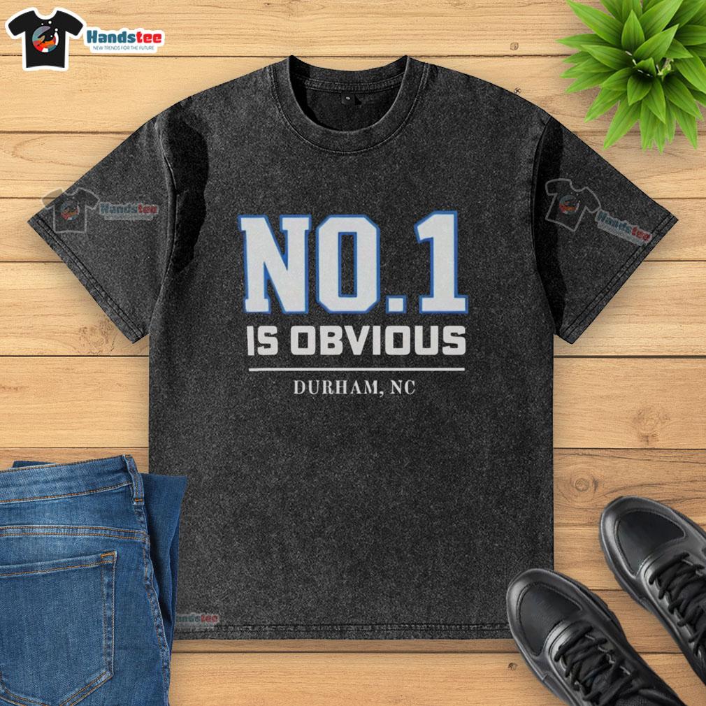 Nice Duke No 1 Is Obvious Durham NC washed t-shirt in blue, ideal for Duke University fans and casual wear.