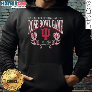 Nice Indiana Hoosiers CFP Semifinal at the Rose Bowl Game 2026 hoodie featuring vibrant team colors and logo.