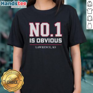 Nice Kansas No. 1 Obvious Lawrence KS Ladies Tee featuring a stylish design perfect for casual wear in Kansas.