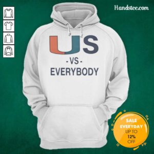 Nice Miami Hurricanes vs Everybody hoodie featuring a bold design, perfect for fans showing team spirit and style.