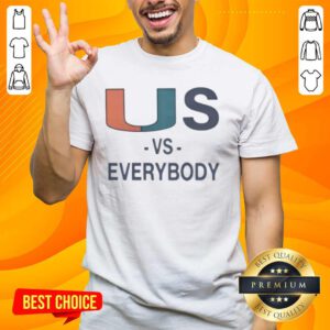 Nice Miami Hurricanes Vs Everybody T-Shirt featuring bold graphics and vibrant colors for fans of Miami Hurricanes football.