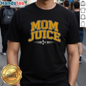 Nice Mom Juice Wine T-Shirt featuring a playful wine graphic, perfect for wine-loving moms and casual outings.