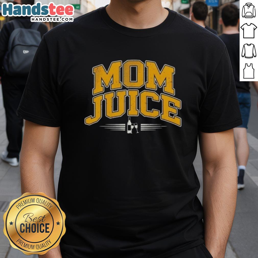 Nice Mom Juice Wine T-Shirt featuring a playful wine graphic, perfect for wine-loving moms and casual outings.