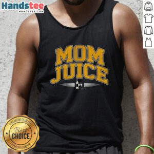 Trendy Nice Mom Juice wine tank top featuring playful graphics, perfect for casual outings and wine lovers.