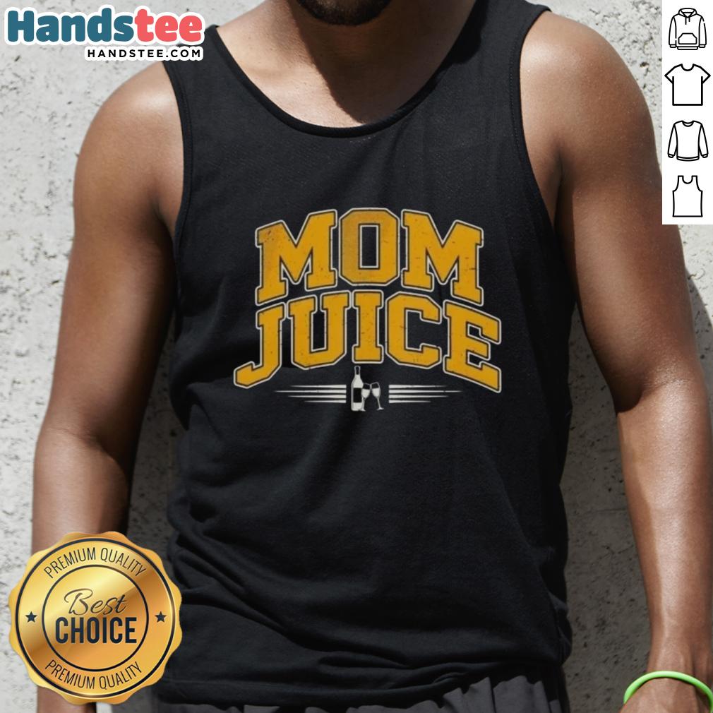 Trendy Nice Mom Juice wine tank top featuring playful graphics, perfect for casual outings and wine lovers.