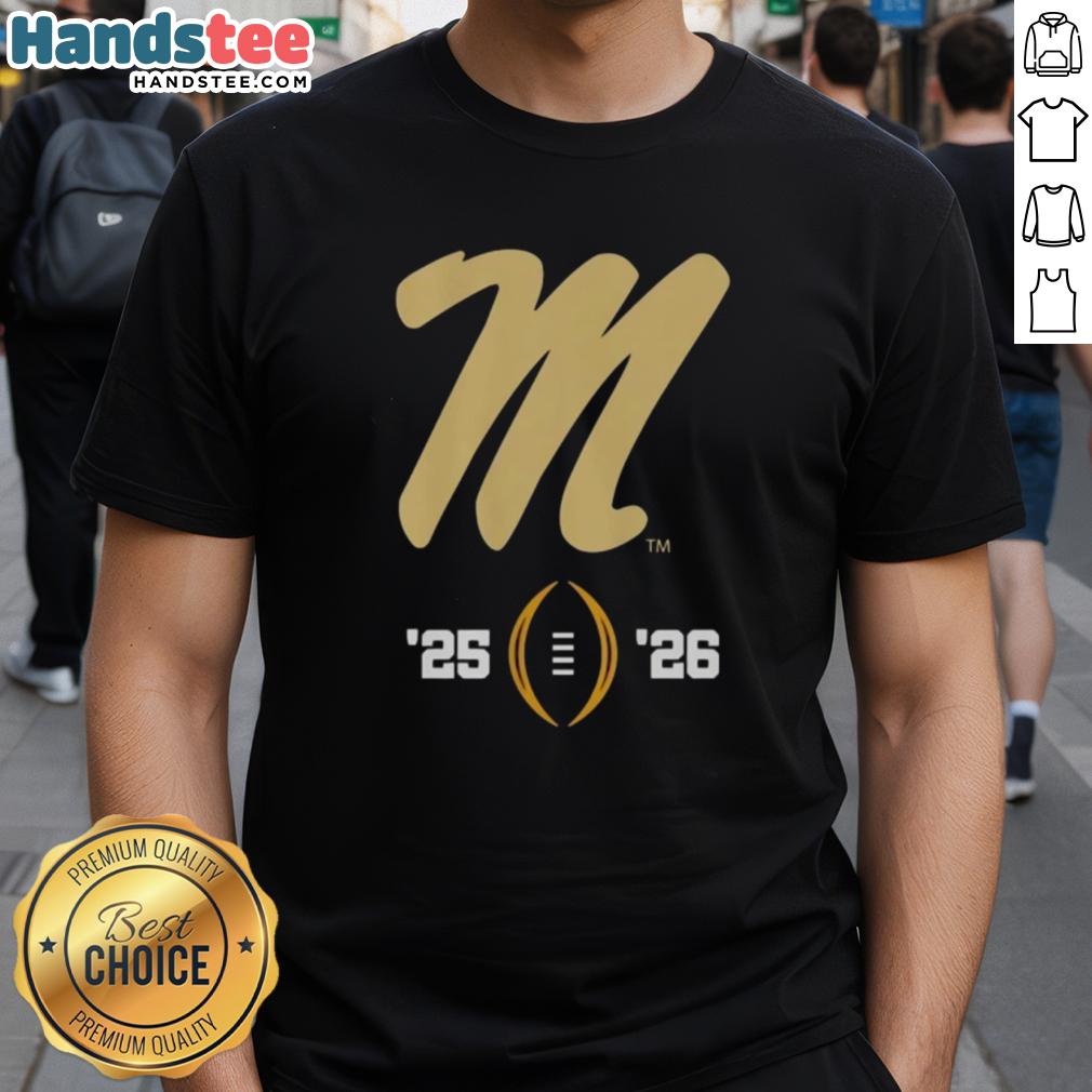 Alt Text: Nice Ole Miss Rebels Logo 2025-2026 College Football Playoff T-Shirt featuring bold team colors and design.