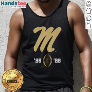 2025-2026 College Football Playoff Nice Ole Miss Rebels logo tank top featuring bold team colors and design.