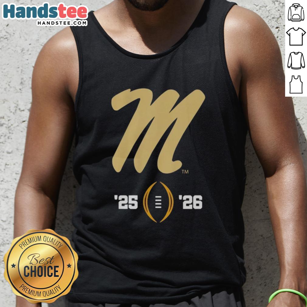 2025-2026 College Football Playoff Nice Ole Miss Rebels logo tank top featuring bold team colors and design.