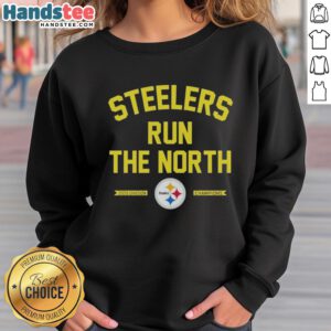 Nice Pittsburgh Steelers Run The North 2025 Division Champions sweatshirt showcasing team pride and championship spirit.