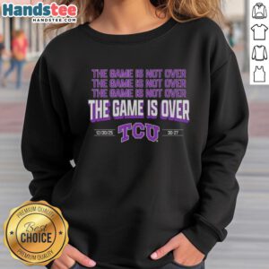 Nice TCU Horned Frogs football sweatshirt celebrating the game ending in 2026, perfect for fans and alumni.
