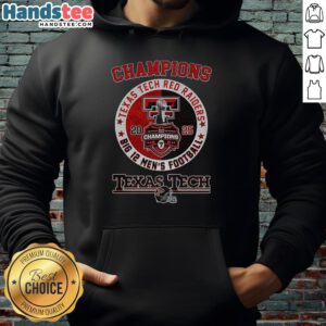 Alt Text: Nice Texas Tech Red Raiders NCAA Big 12 men's football 2025 logo hoodie featuring bold team colors and design.