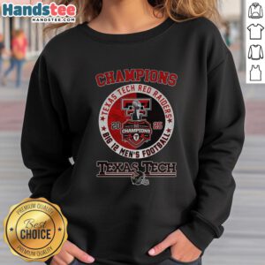 Alt Text: 2025 Texas Tech Red Raiders NCAA Big 12 men's football logo sweatshirt in stylish design for fans.