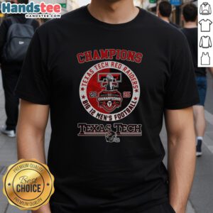 Texas Tech Red Raiders NCAA Big 12 Mens Football 2025 logo T-shirt featuring bold team colors and iconic design.