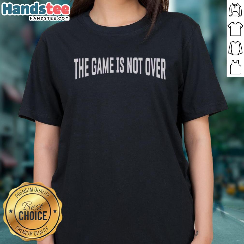 Alt Text: TCU Horned Frogs ladies tee with 'The Game is Over' graphic, perfect for fans celebrating team spirit.