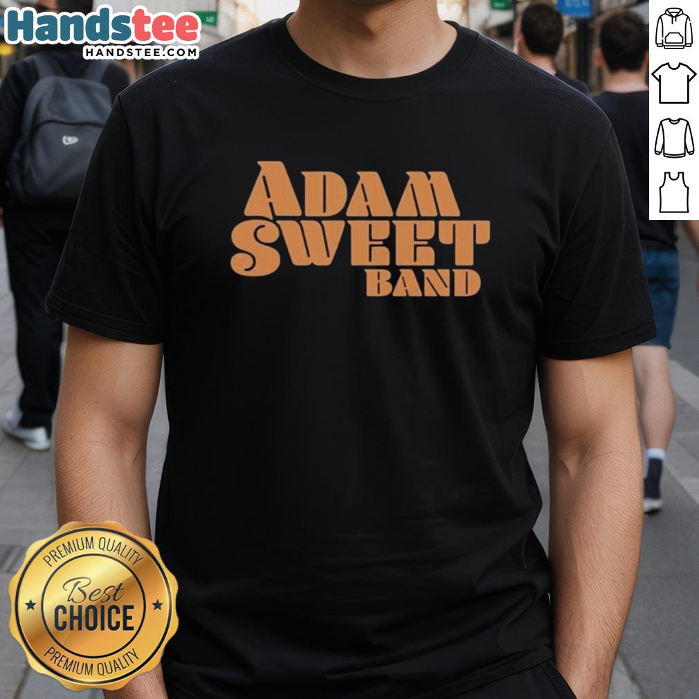 Official Adam Sweet Band Logo T-Shirt featuring bold logo design on a stylish black tee for music fans.