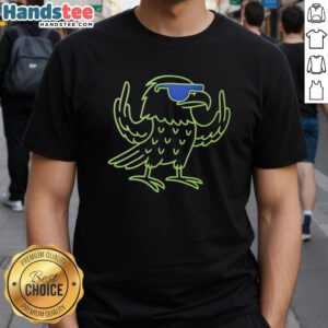 Official Blitz Seattle Seahawks mascot giving middle finger on a 2026 college football t-shirt design.