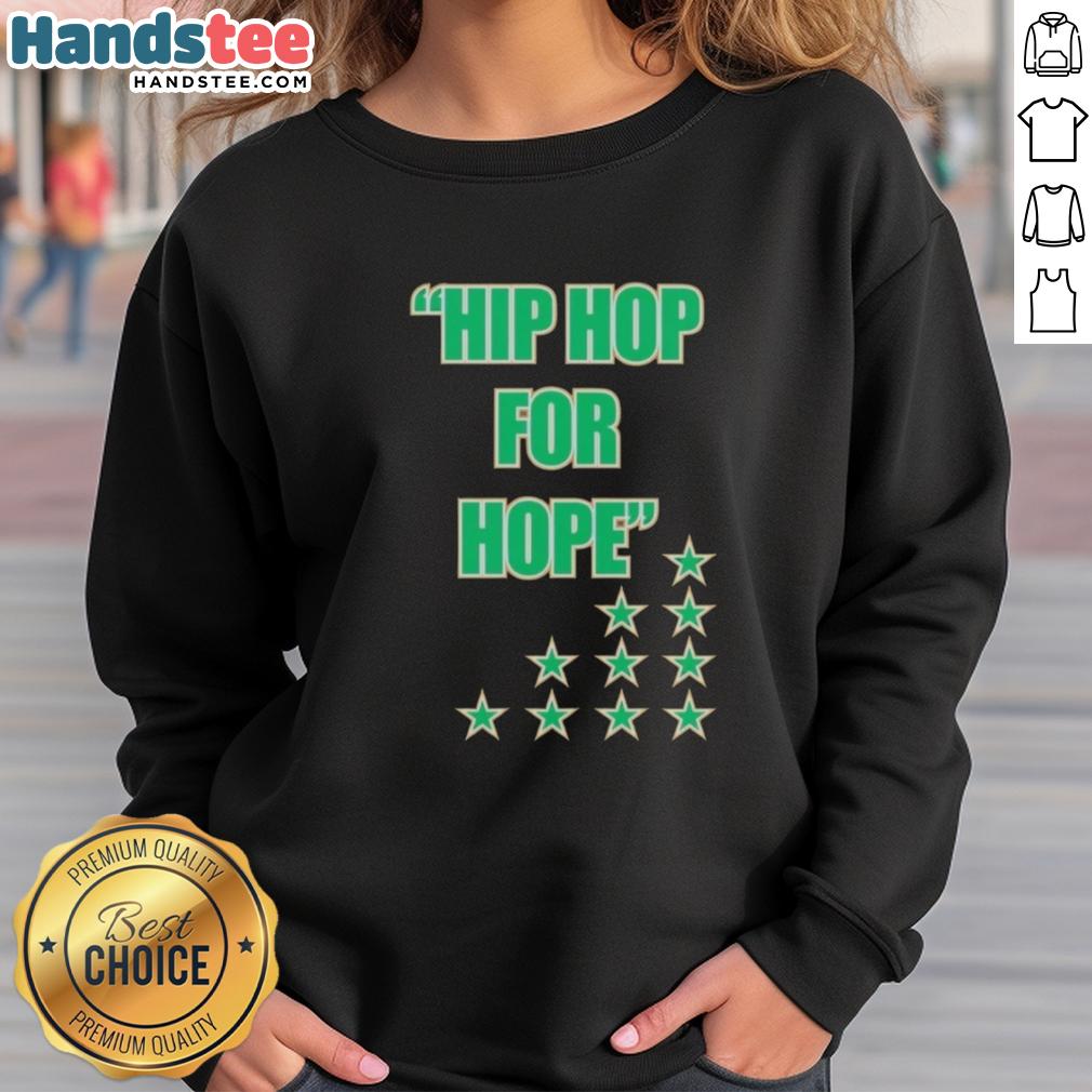 Alt Text: Official Boston Celtics Hip Hop for Hope Sweatshirt featuring team logo and stylish design, perfect for fans.