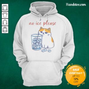 Official Cat No Ice Please Caricature Hoodie featuring a playful cat design, perfect for cat lovers and casual wear.