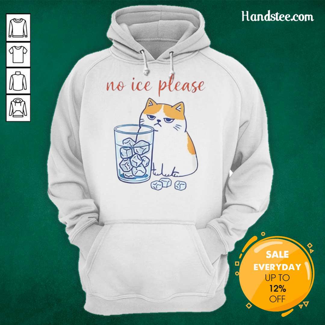 Official Cat No Ice Please Caricature Hoodie featuring a playful cat design, perfect for cat lovers and casual wear.