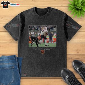 Official Colston Loveland Chicago Bears NFL Flash Features Week 9 Washed T-Shirt showcasing team spirit and style.