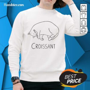 Cozy Official Croissant Sweatshirt featuring a stylish design, perfect for food lovers and casual wear enthusiasts.