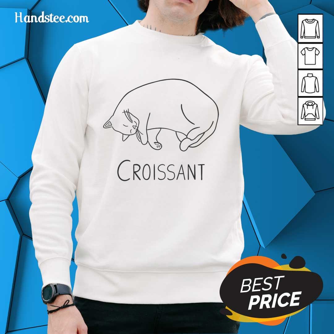 Cozy Official Croissant Sweatshirt featuring a stylish design, perfect for food lovers and casual wear enthusiasts.
