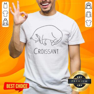 Official Croissant T-Shirt featuring a stylish croissant graphic on a comfortable cotton tee for food lovers.