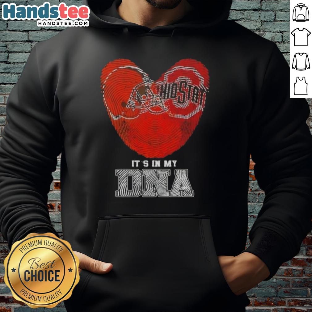 Cleveland Browns X Ohio State Buckeyes hoodie featuring 'It's In My DNA' design, perfect for sports fans.