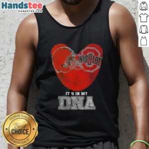 Official Fingerprints Cleveland Browns X Ohio State Buckeyes It's In My DNA tank top featuring team logos and vibrant design.