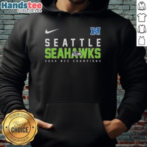Official Seattle Seahawks NFL AFC Championship 2026 hoodie showcasing team colors and logo, perfect for fans.